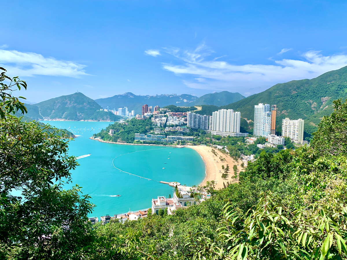 香港淺水灣山海建筑風(fēng)光:拍攝于香港紫羅蘭山徑